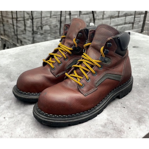 Red Wing 2226 USA Made DynaForce Steel Toe Brown Leather Work Boots Mens 7 EUC - Picture 3 of 12